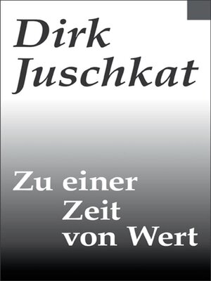 cover image of Zu einer Zeit von Wert